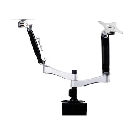 Dynamicfunction ARM Duo Dual LCD Interactive Monitor Mount - Silver DY3211532